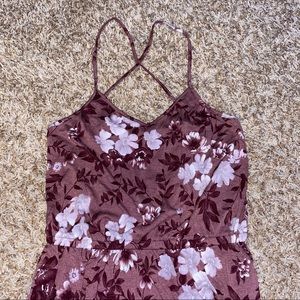 🌺American Eagle pink/purple maxi dress w/ slit